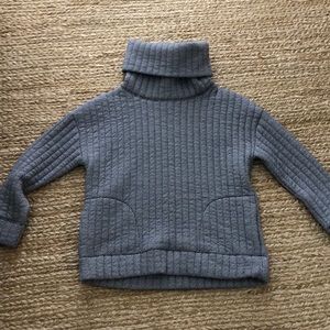 GapFIT Funnel Neck Jacquard Sweatshirt
